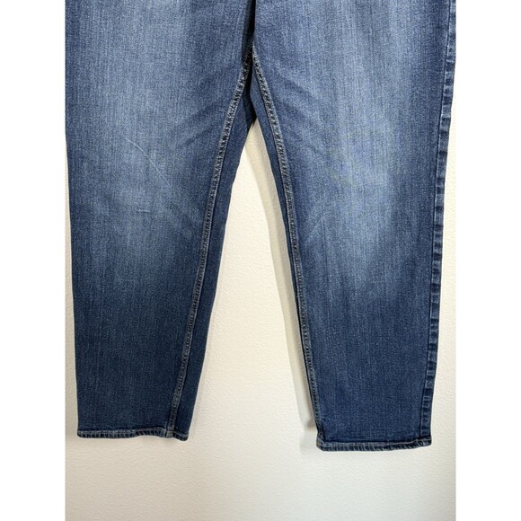 Old Navy Men's Loose Built In Tough Flex Jeans 36X32 Dark Denim *Actual 34X29.5 - Picture 2 of 9